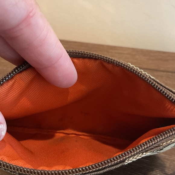 Coach Signature Brown and Tan Wristlet - Picture 6 of 7